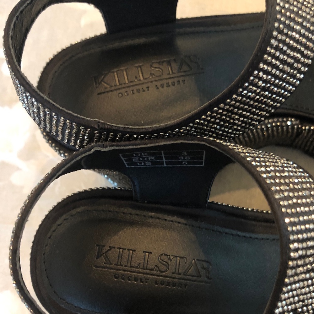 KILLSTAR Night Queen Statement Diamanté Platform Sandal - Picture 5 of 9
